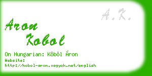aron kobol business card